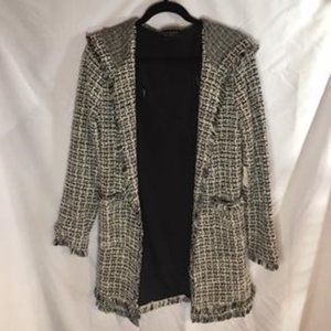 Laundry by Shelli Segal Size S B&W Boucle Jacket